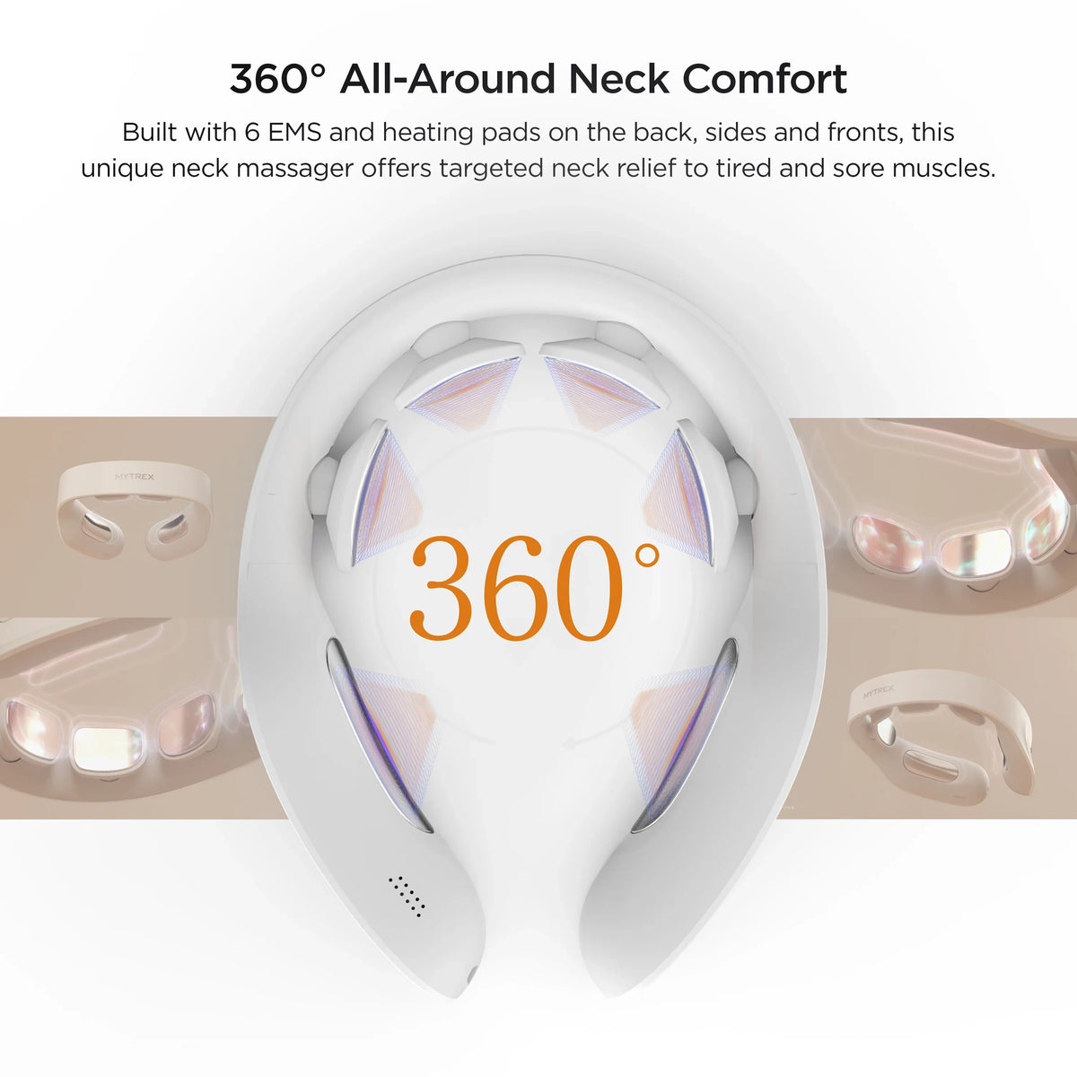 Mytrex Dr.Heat Pescoço — Tecnologia EMS e calor inteligente para um conforto cervical exquisito 