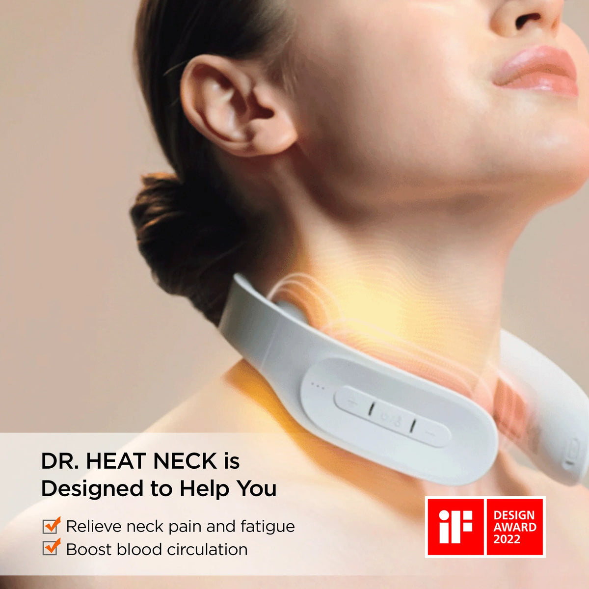 Mytrex Dr.Heat Pescoço — Tecnologia EMS e calor inteligente para um conforto cervical exquisito 