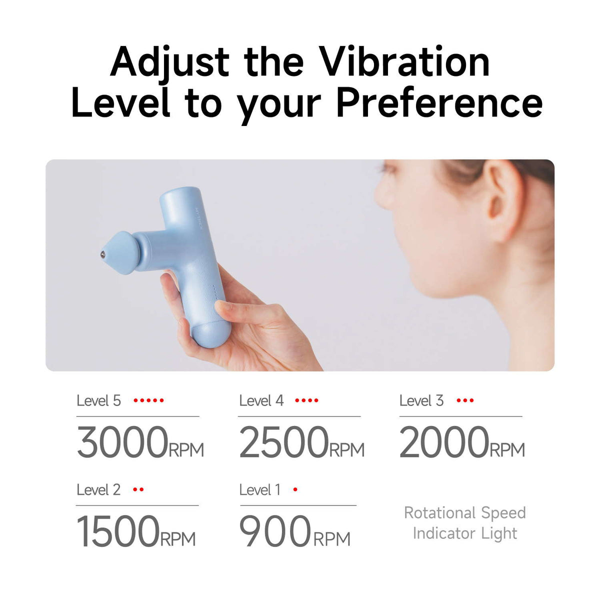 Rebive Air — Tragbare Mini-Massagepistole in Schwarz 