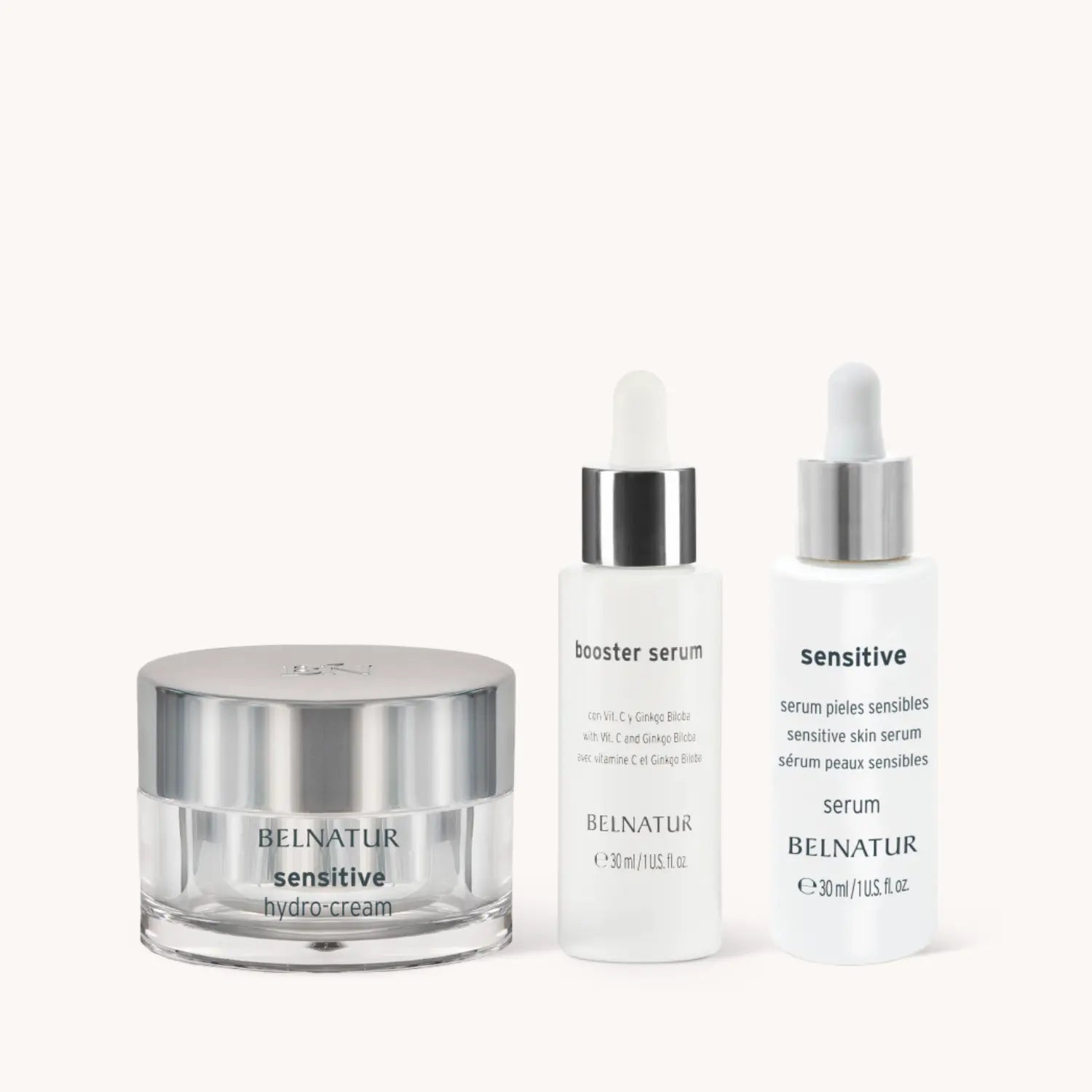Pack Belnatur Sensitive: Sérum + Crema Hidro-Calmante + Booster Serum