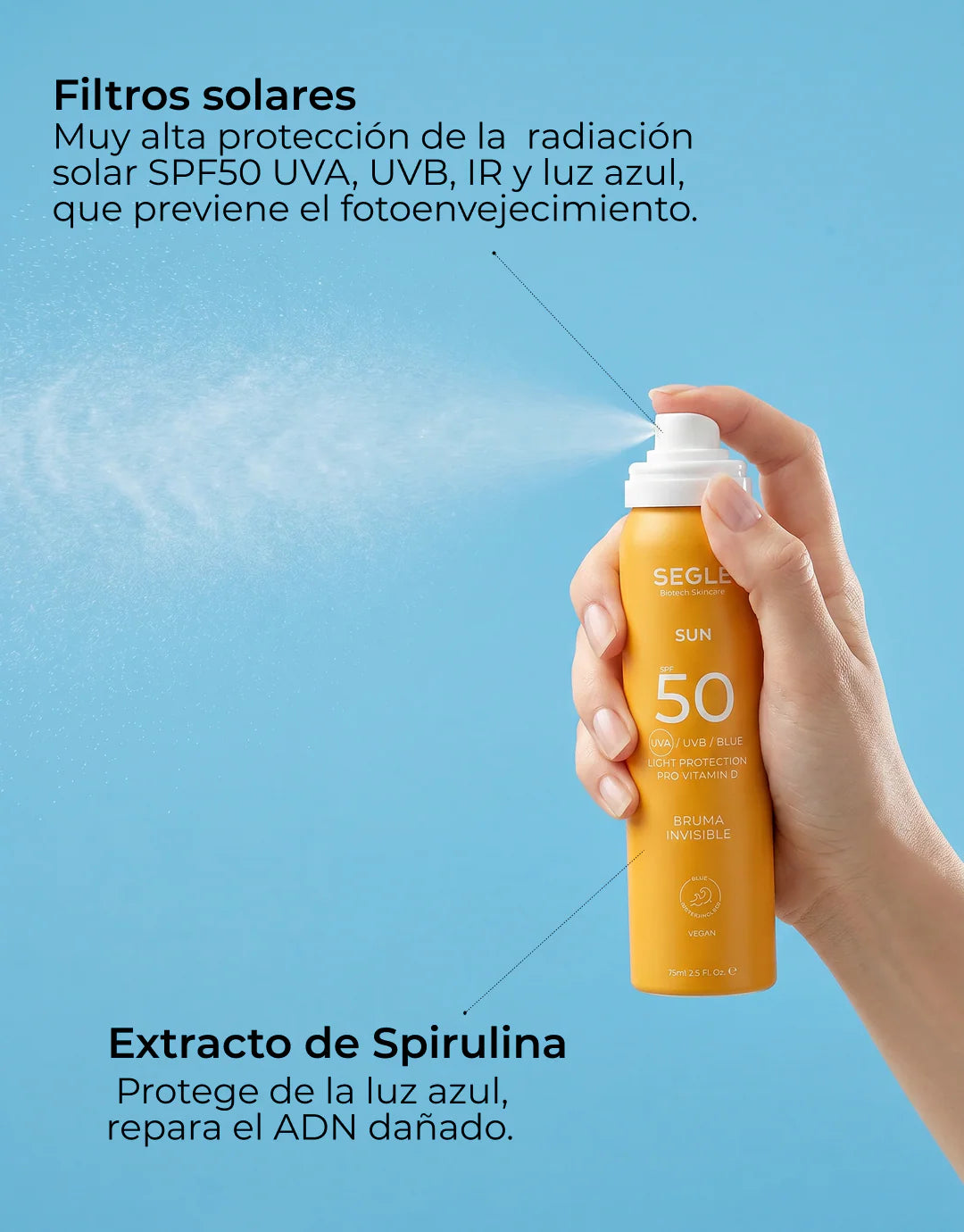 Solar Gesiichtsbrëim Invisible SPF50 