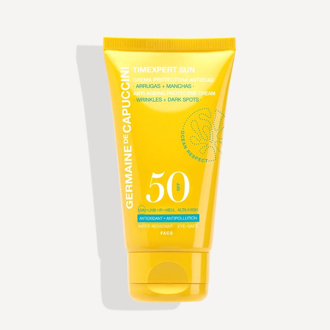 Paket za sunčanje Zaštitna krema protiv starenja SPF50+ + After Sun i toaletna torbica | Timexpert Sun