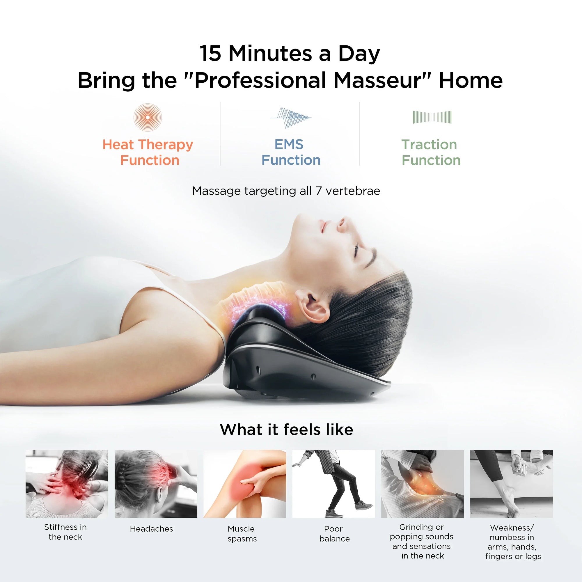 Medi Neck — Tracción cervical, EMS y calor para un bienestar profundo