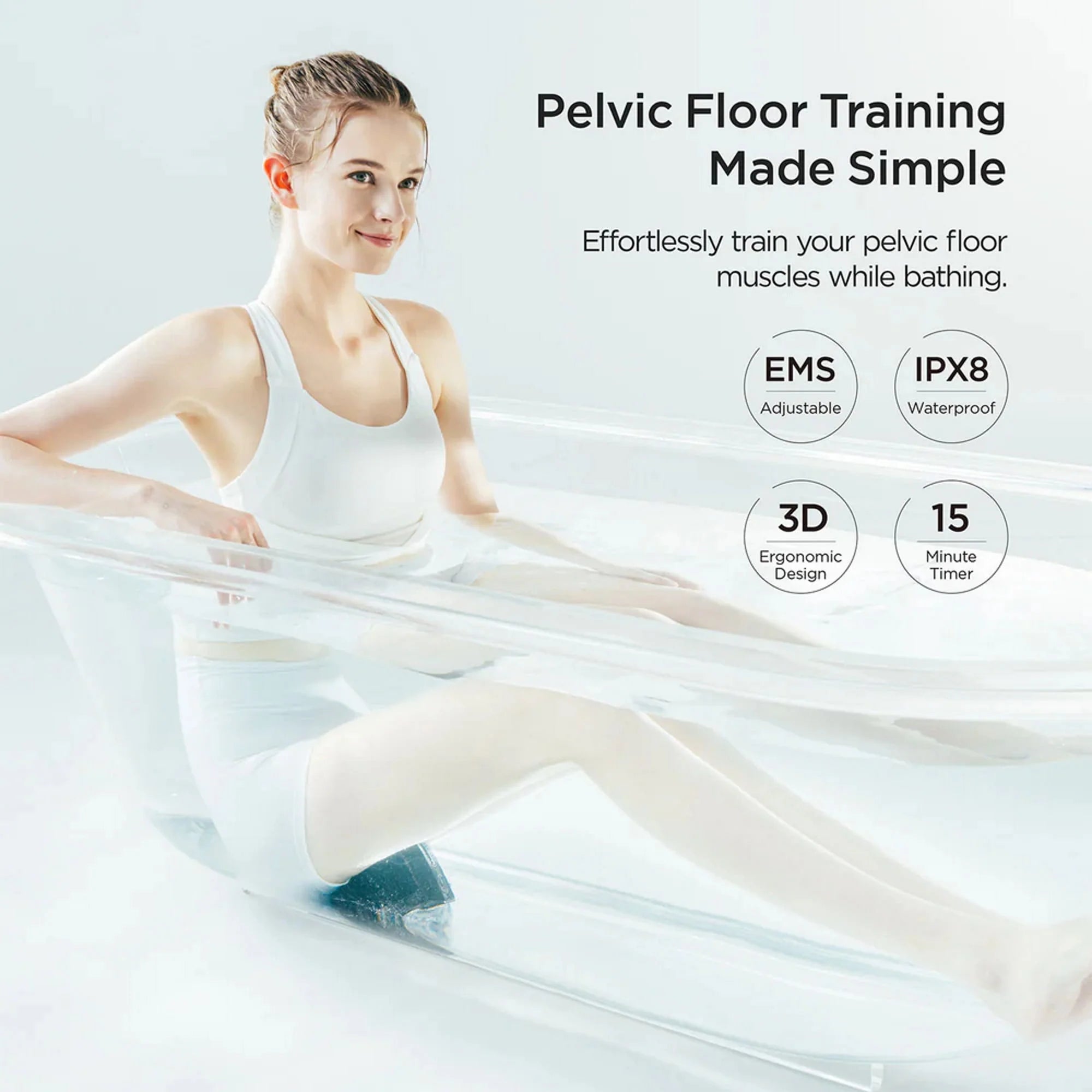 Allenatore Per Il Pavimento Pelvico – Esercitatore Muscolare Intimo Donna, Cono Vaginale In Plastica Medica, Colore Blu